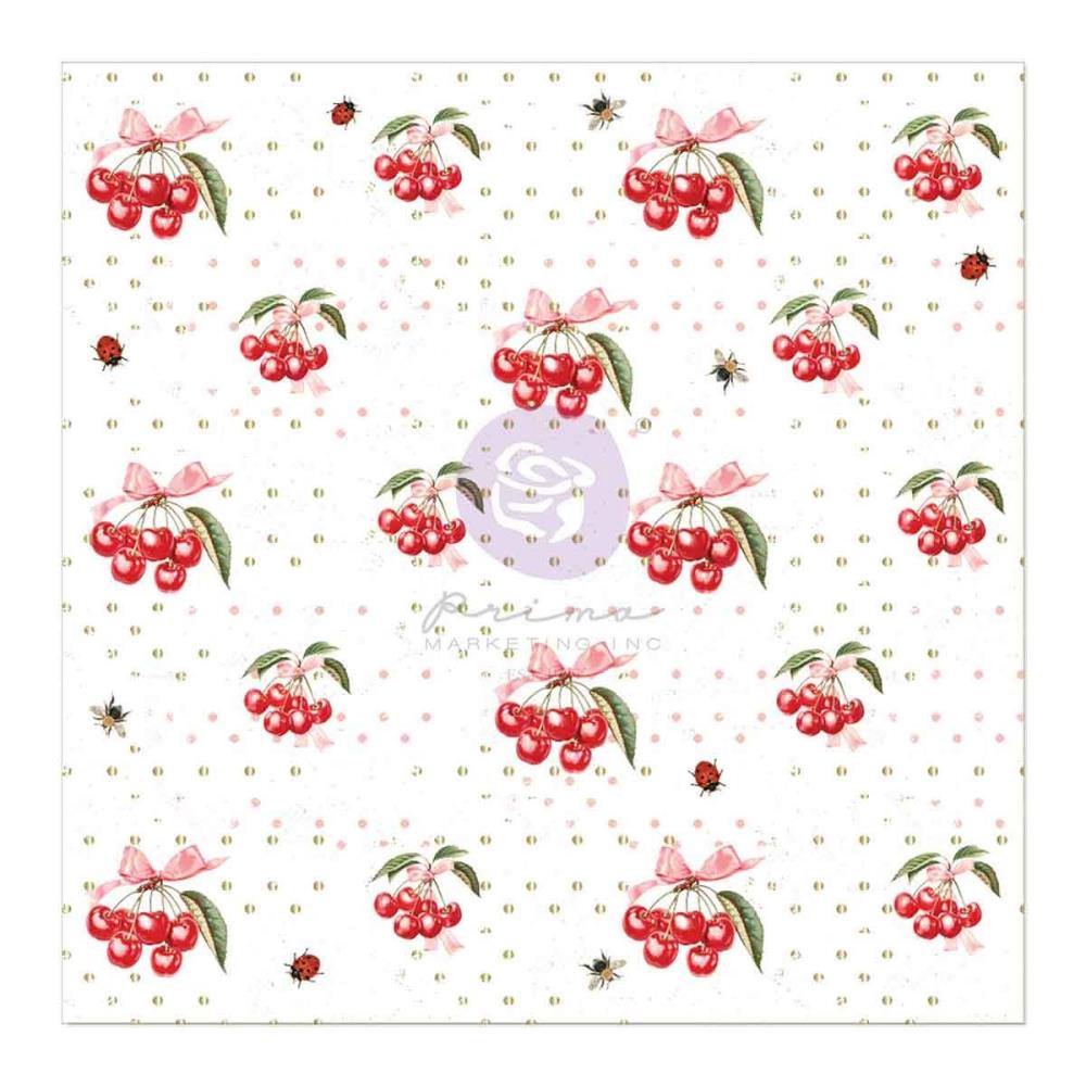 Prima - Cherry Sweet- Acetate with foil details -   12x12"