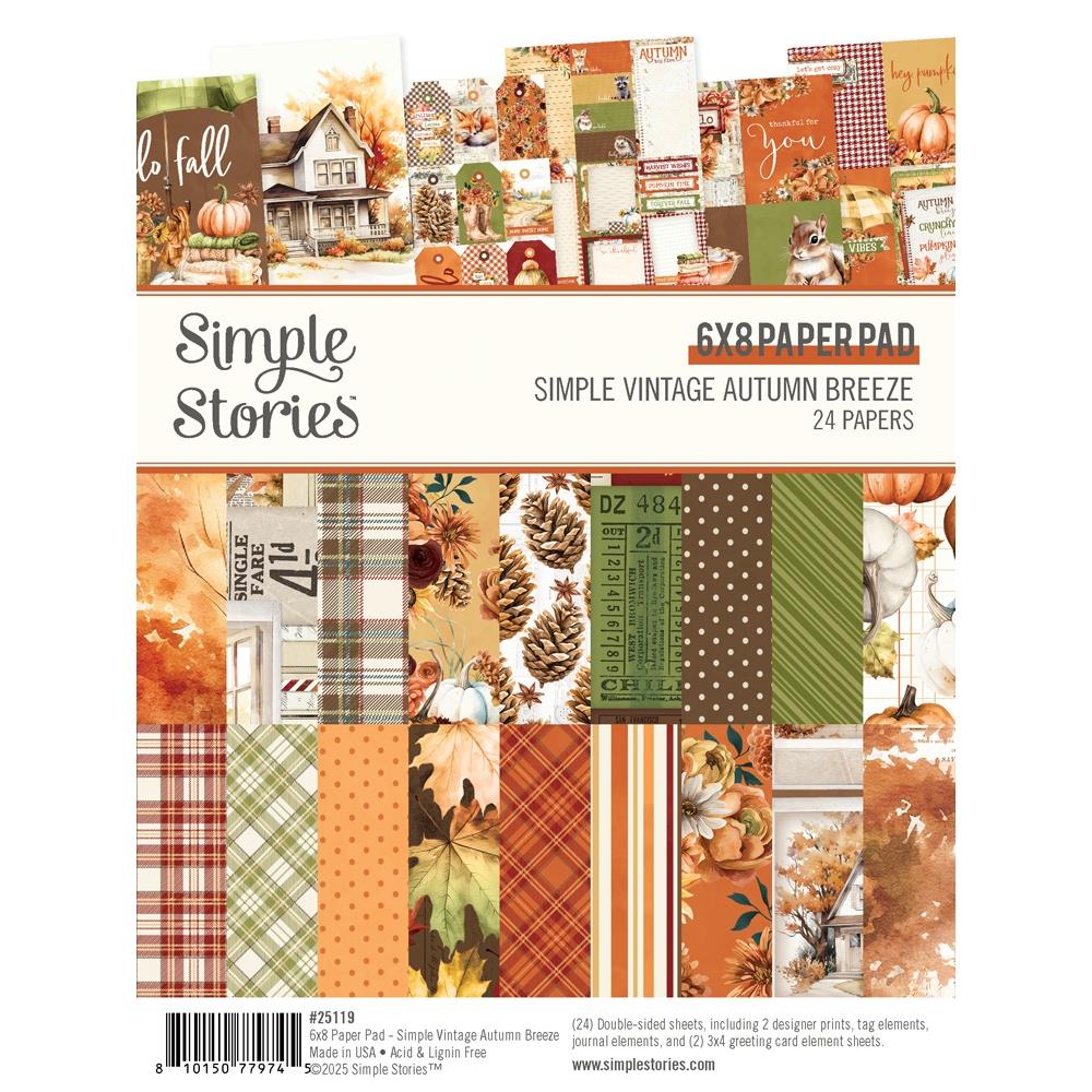 Simple Stories - Autumn Breeze - Paper Pad  -  6 x 8"