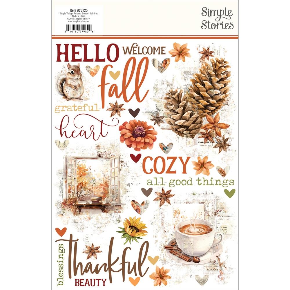 Simple Stories - Autumn Breeze -  Rub On Transfers