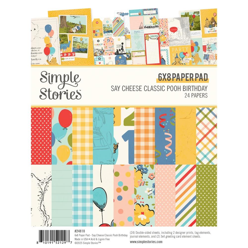 Simple Stories - Classic Pooh Birthday - Paper Pad   6x8"