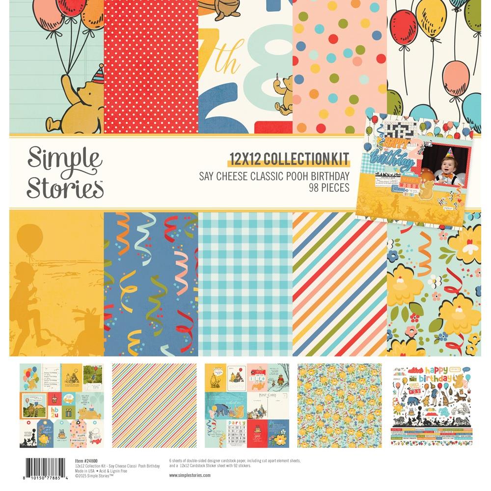 Simple Stories - Classic Pooh Birthday - Collection Kit  - 12 x 12"
