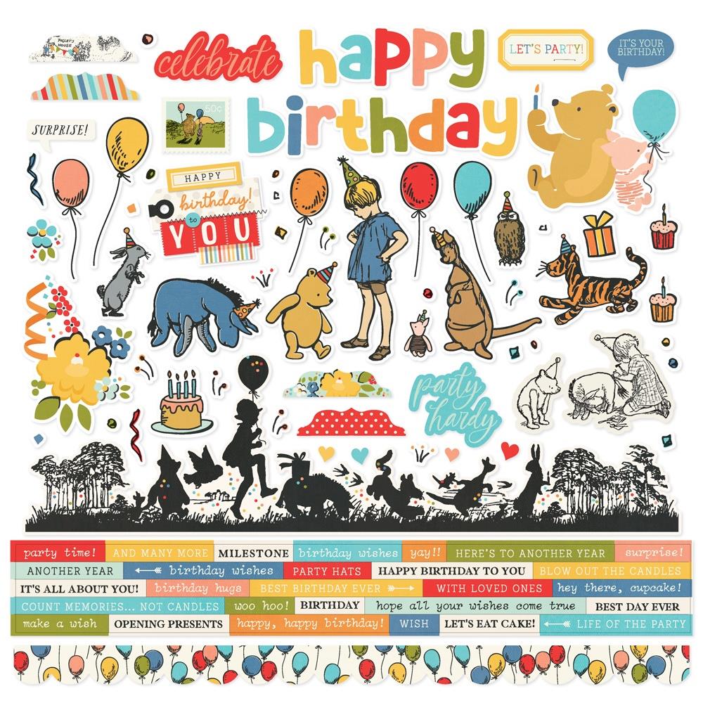 Simple Stories - Classic Pooh Birthday - Collection Kit  - 12 x 12"