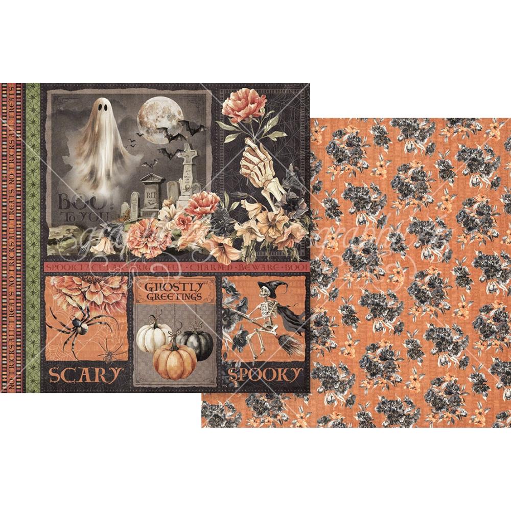 Graphic 45 - Ghostly Greetings - Paper Pad - 12 x 12"