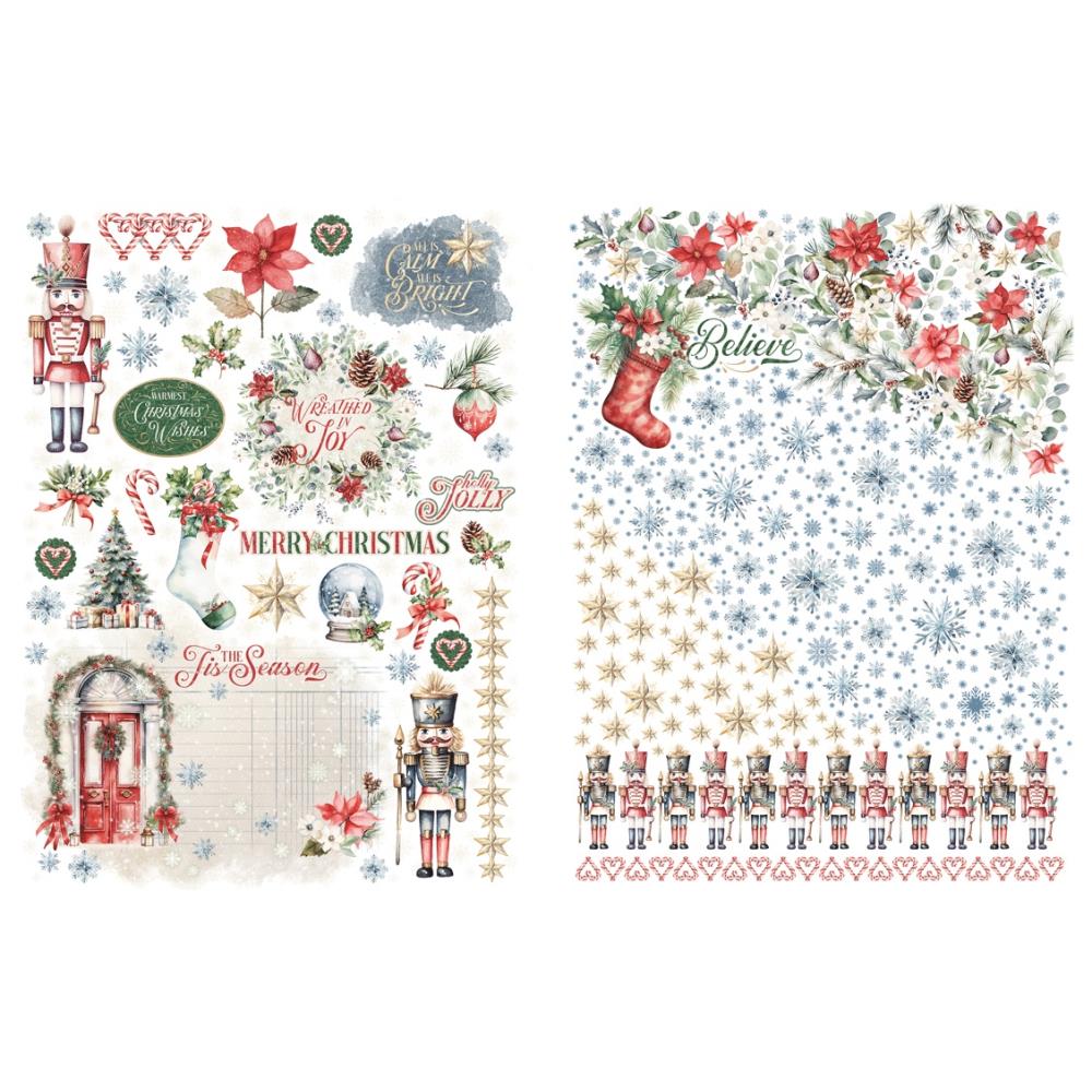 Graphic 45 - Rub On Transfers - Deck The Halls