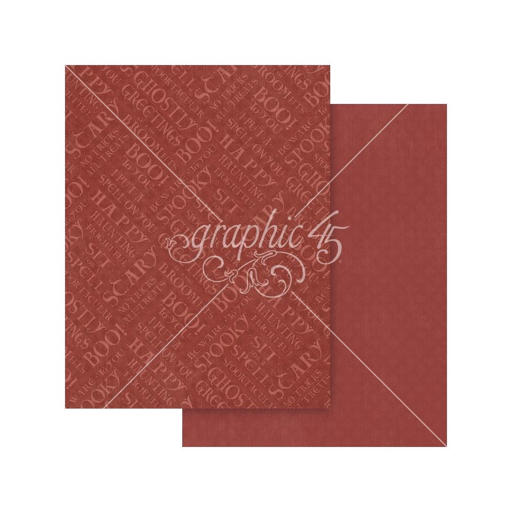 Graphic 45 - Ghostly Greetings - Patterns & Solids Paper Pad - 8,5 x 11"