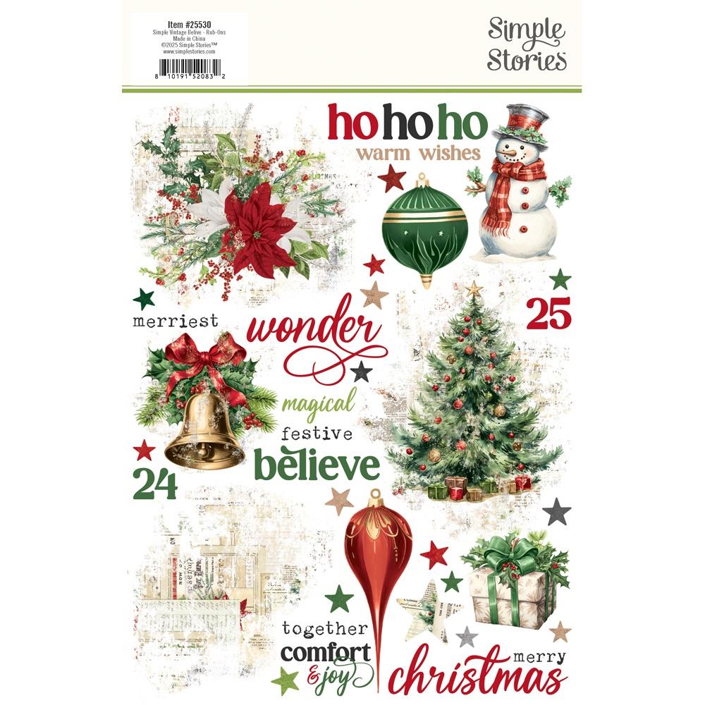Simple Stories - Simple Vintage Believe -  Rub On Transfers