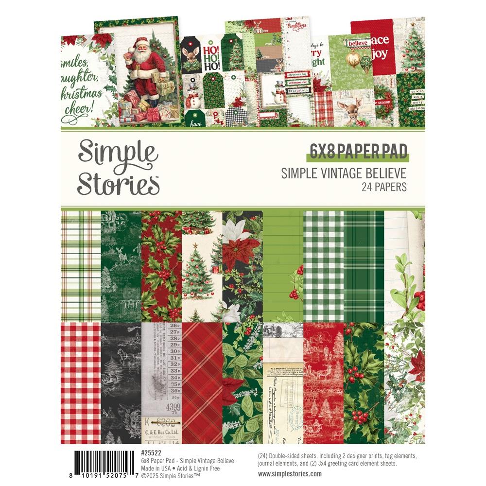 Simple Stories - Simple Vintage Believe - Paper Pad - 6 x 8"
