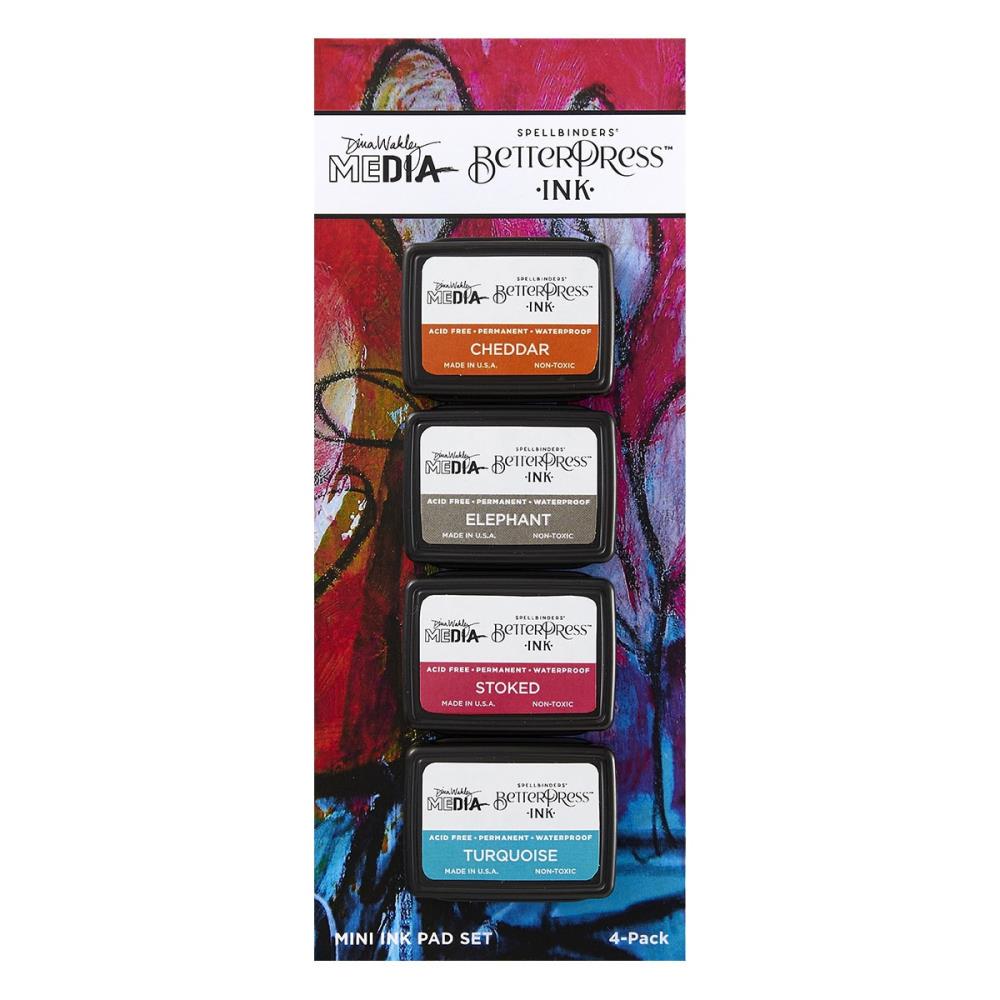 Ranger - Dina Wakley - Spellbinders Betterpress Ink -  Happy