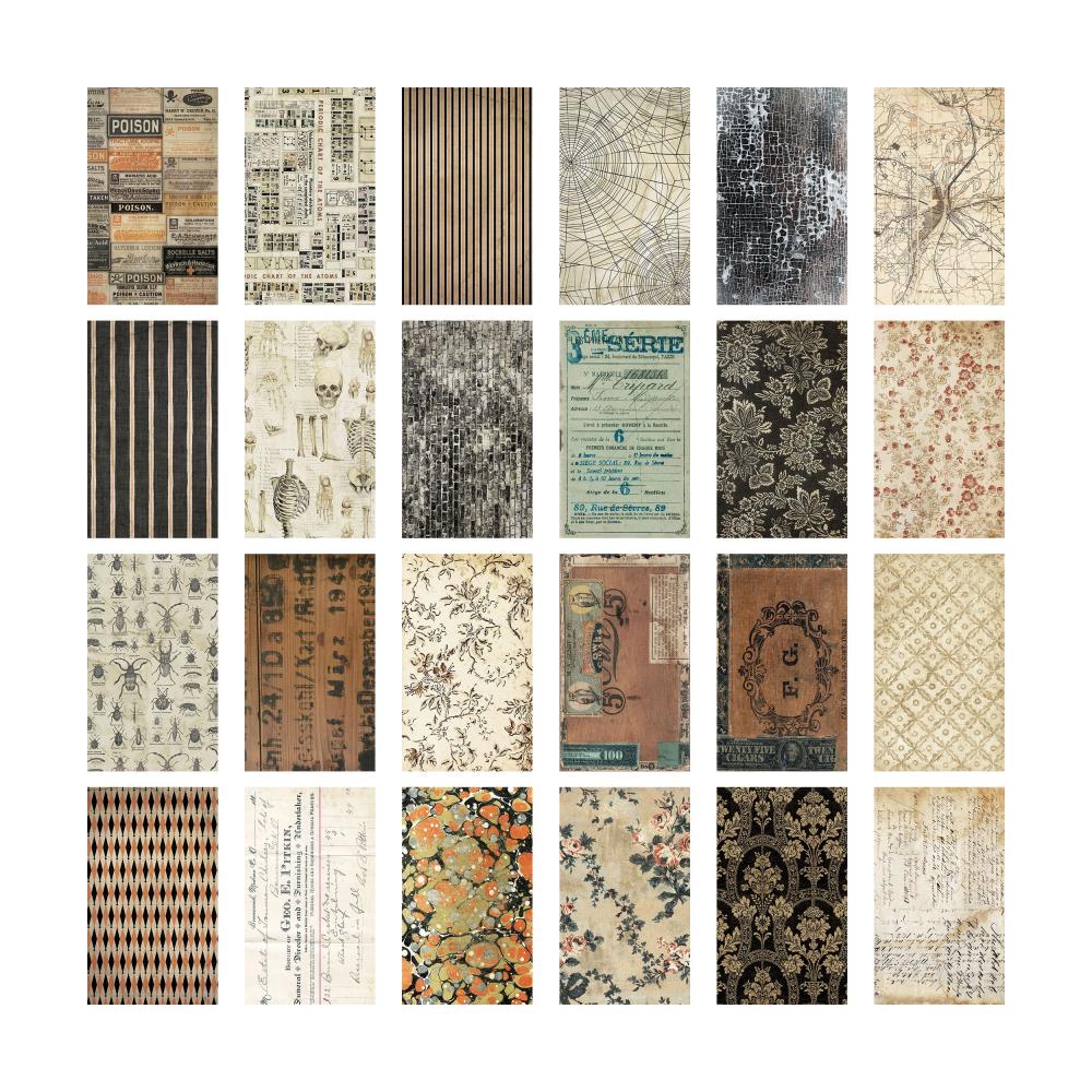 Tim Holtz - Idea-Ology - Halloween - Backdrops Double-Sided Cardstock
