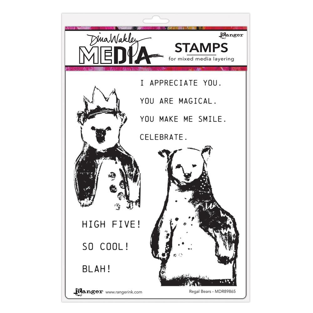 Dina Wakley Media - Stamps - Regal Bears