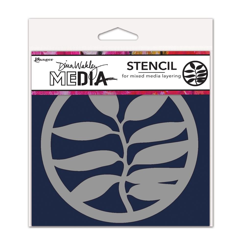 Dina Wakley Media - Stencil - Coaster - A Frond