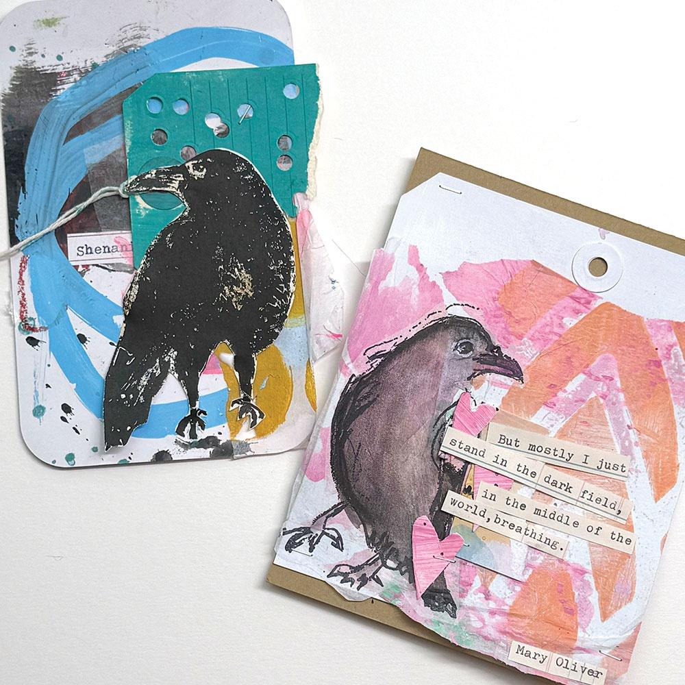 Dina Wakley Media - Stamps - Scribly Ravens