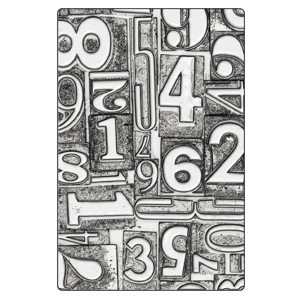 Sizzix/Tim Holtz - 3D Embossing Folder - Vault - Numbered Large A5