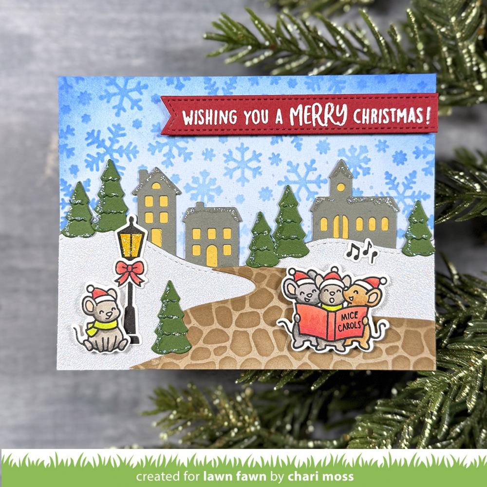 Lawn Fawn - Clearstamps - Caroling Mice