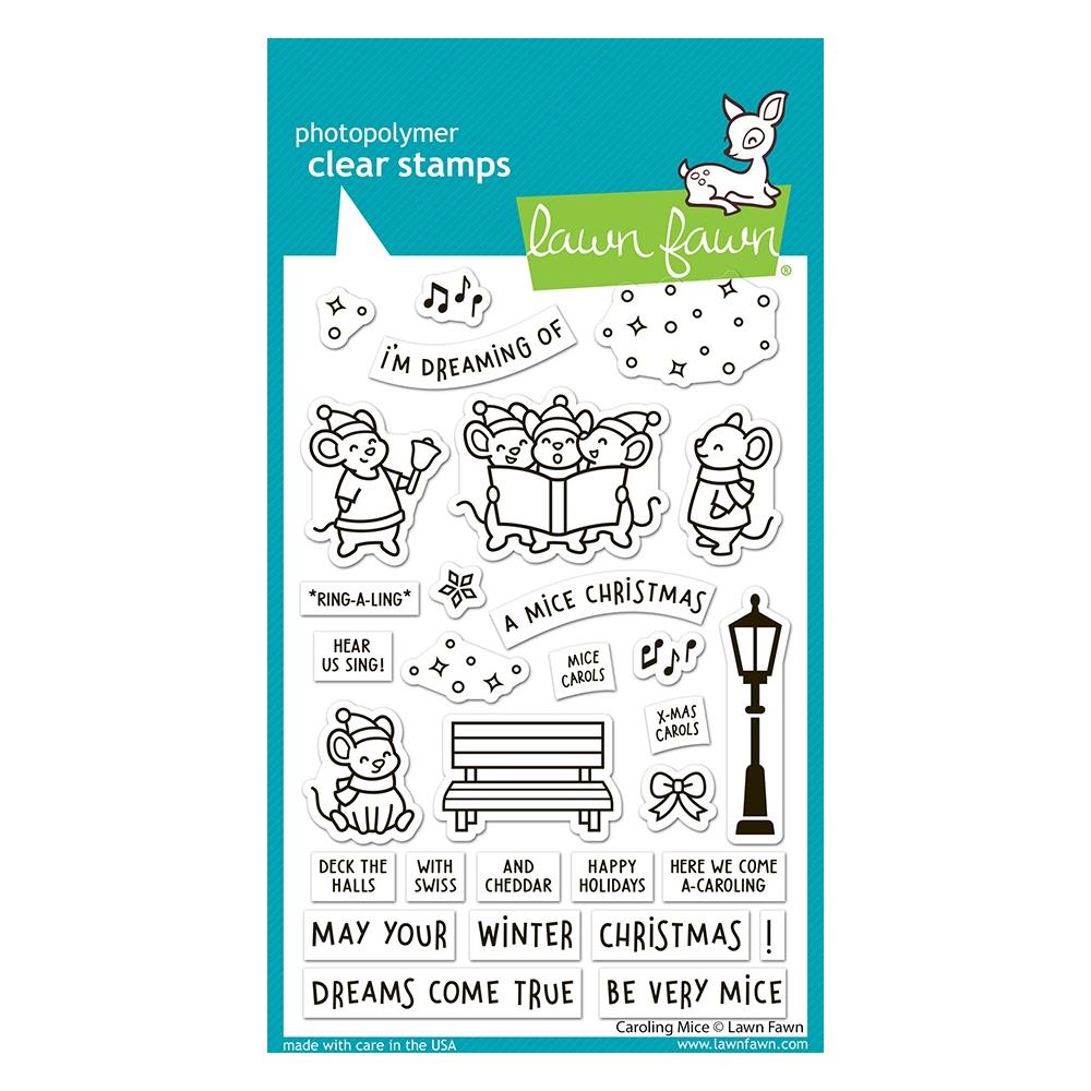 Lawn Fawn - Clearstamps - Caroling Mice