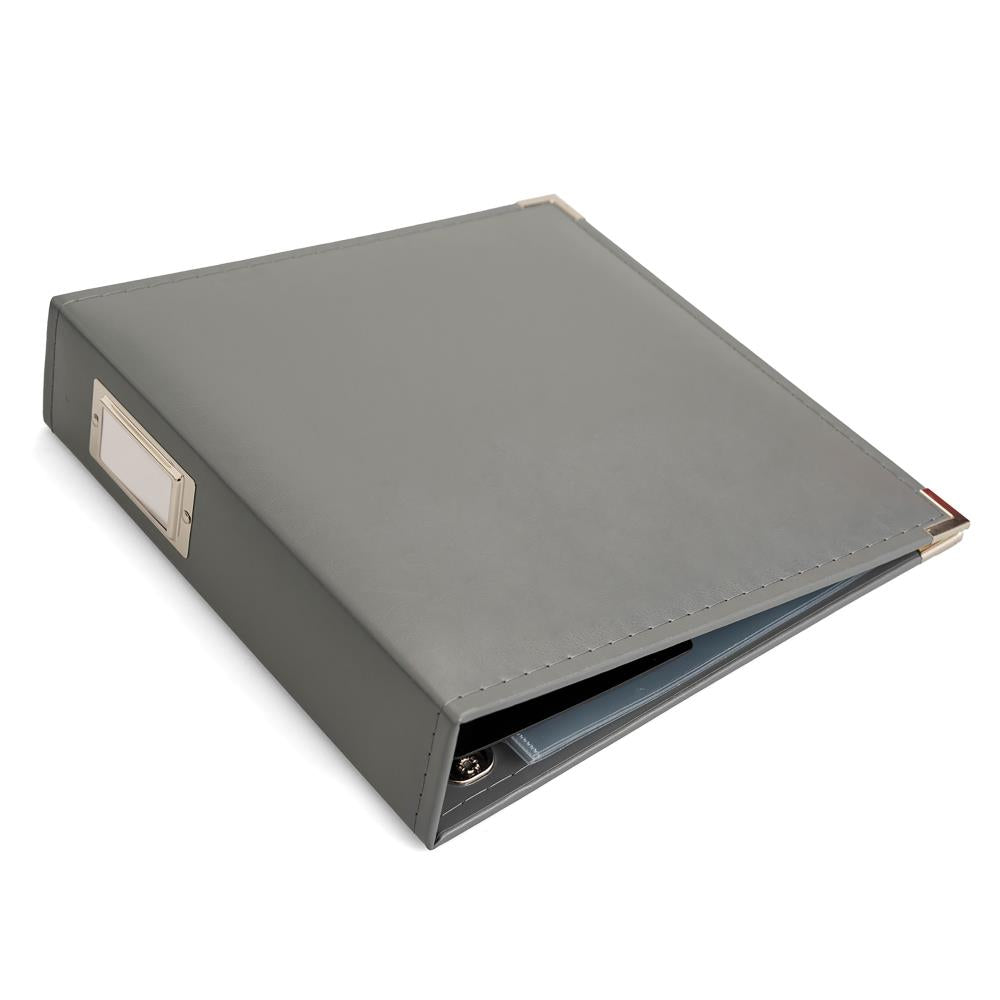 We R MemoryKeepers - Classic Leather (Faux), Charcoal - 3-Ring, 8,5 x 11"