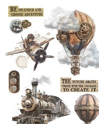 Stamperia - Rub Ons - Voyages Fantastique - The age of adventure