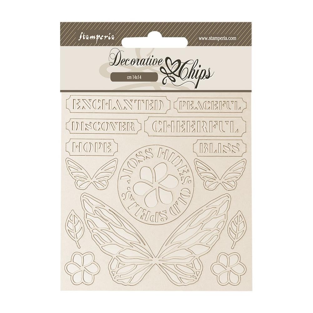Stamperia - Whispering woods- Butterfly - Decorative Chips