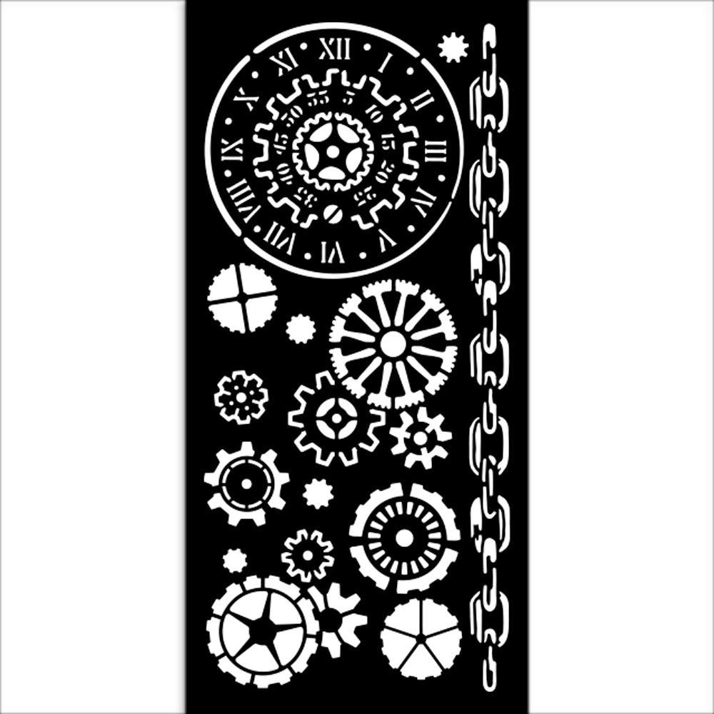 Stamperia - Voyages Fantastique - Stencil - Mechanisms - 12x25cm