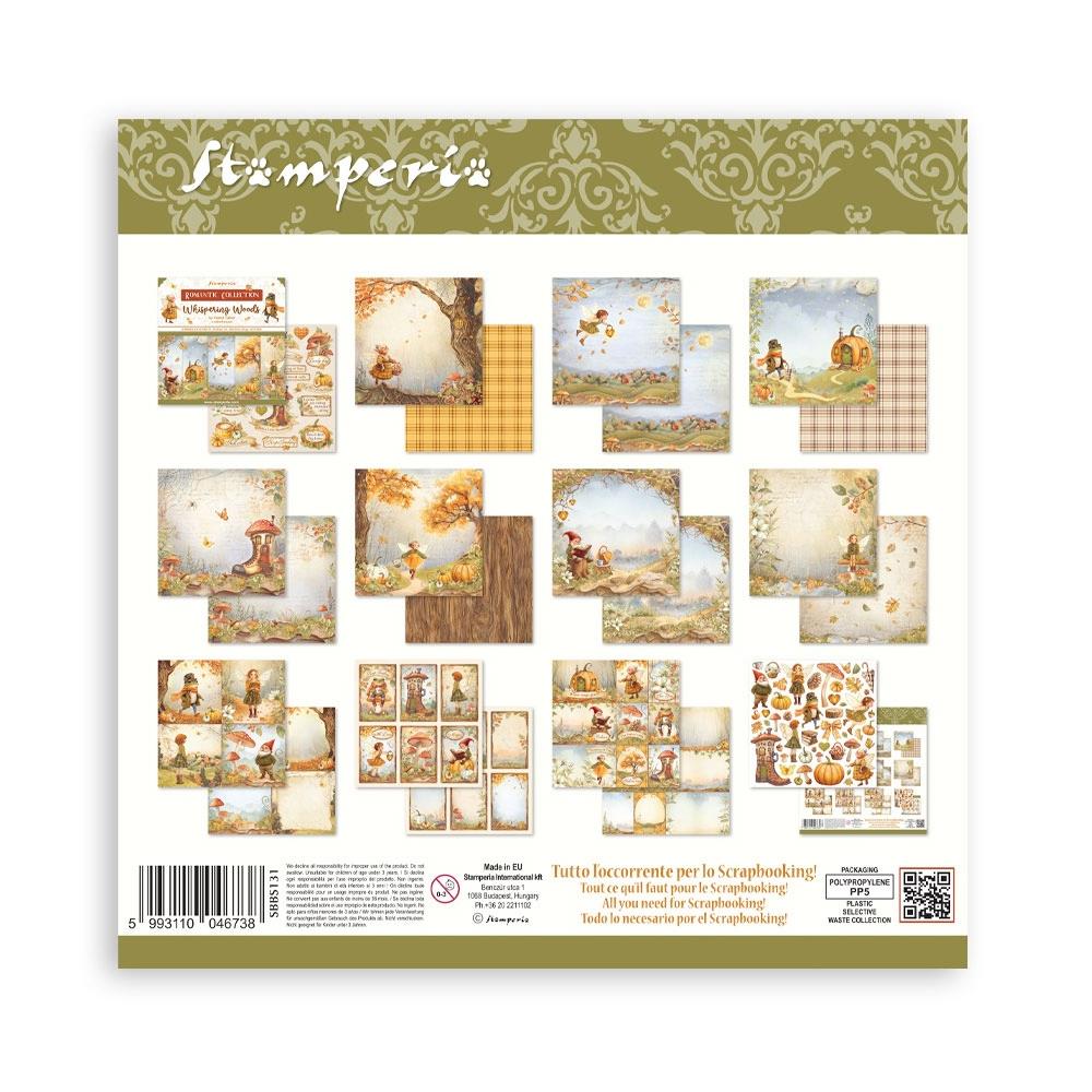 Stamperia - Whispering woods  - Paper Pad - 8 x 8" (10 sheets)