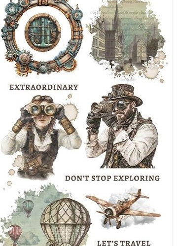 Stamperia - Rub Ons - Voyages Fantastique - Mechanical wonders