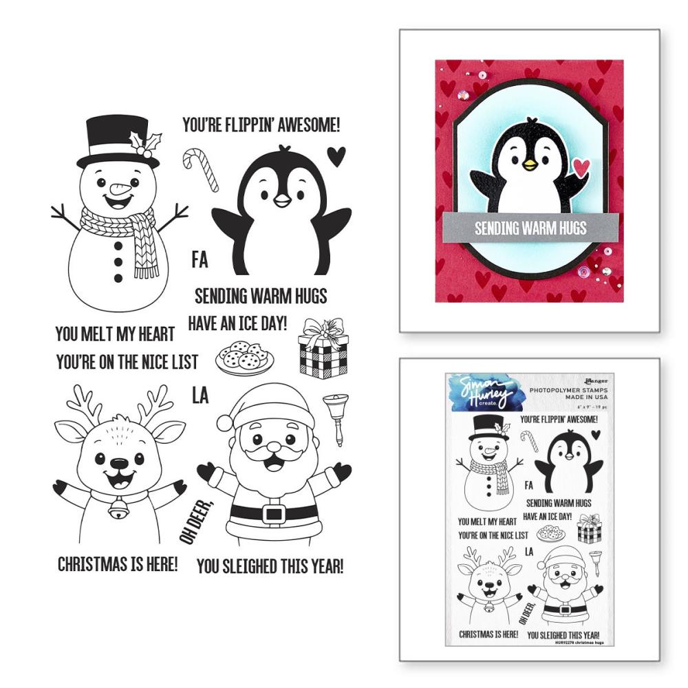 Simon Hurley - Simon Hurley Create - Clear Stamp Set - Christmas Hugs