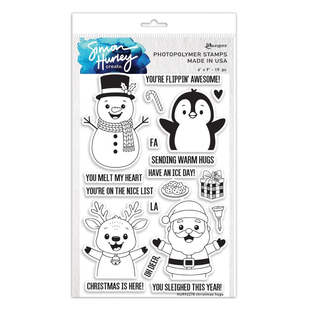 Simon Hurley - Simon Hurley Create - Clear Stamp Set - Christmas Hugs