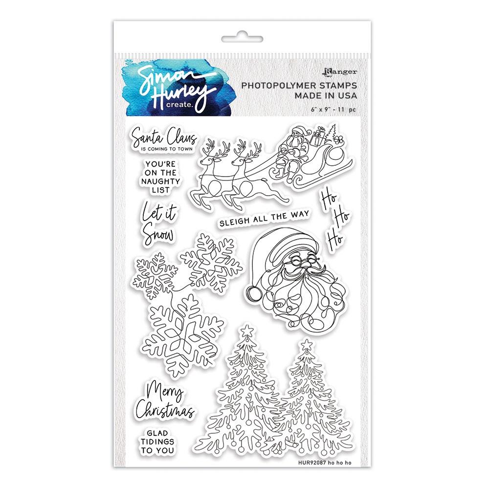 Simon Hurley - Simon Hurley Create - Clear Stamp Set - Ho Ho Ho