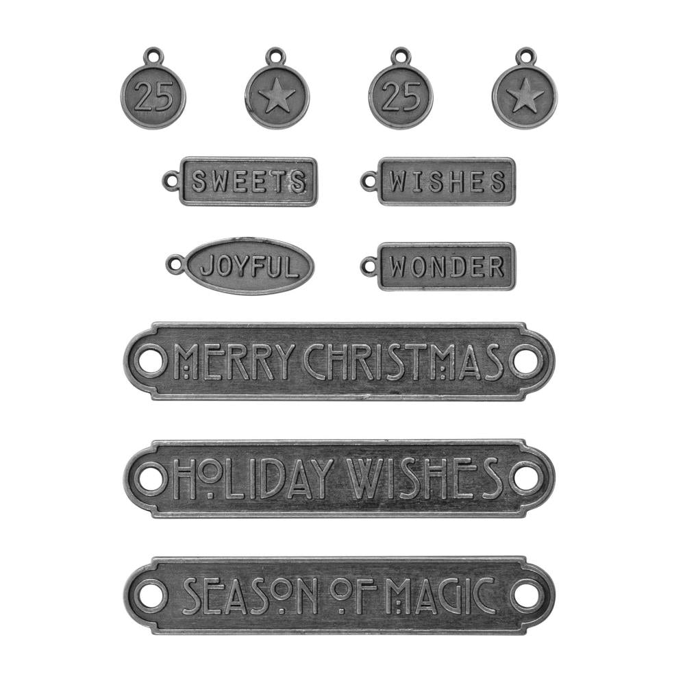 Tim Holtz- Idea-ology - Christmas - Word Plaques + Tags