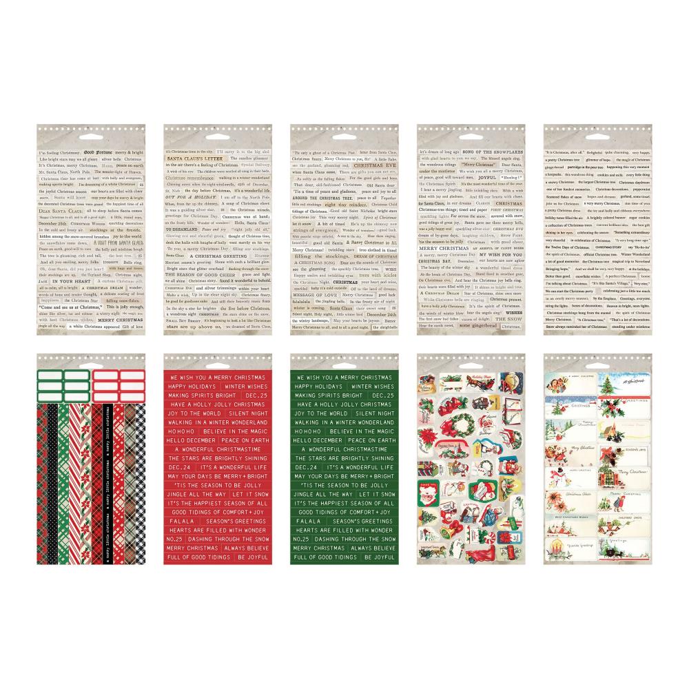 Tim Holtz - Idea-ology - Spiral bound Sticker Book - Christmas