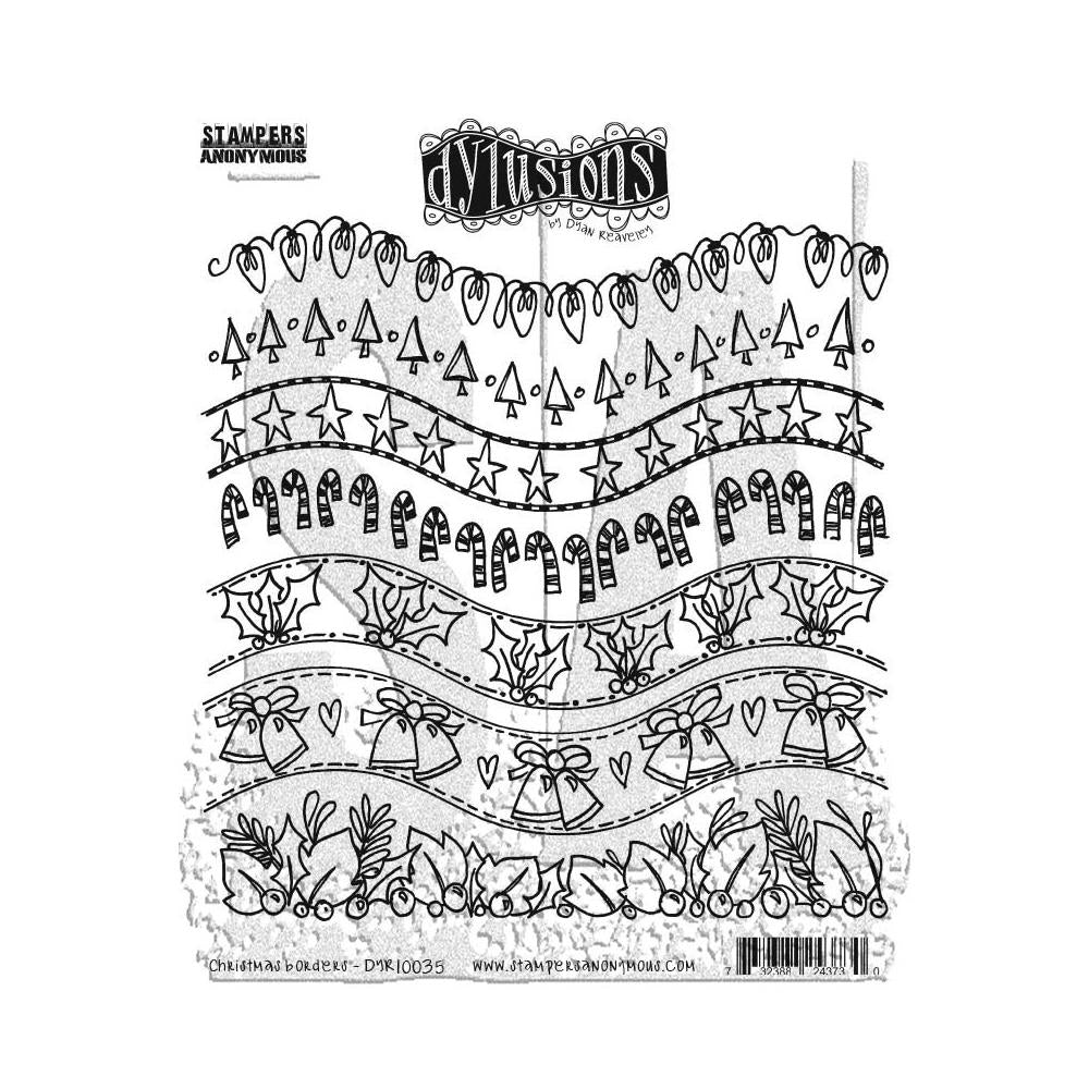 Dylusions - Cling Stamps - Christmas Borders