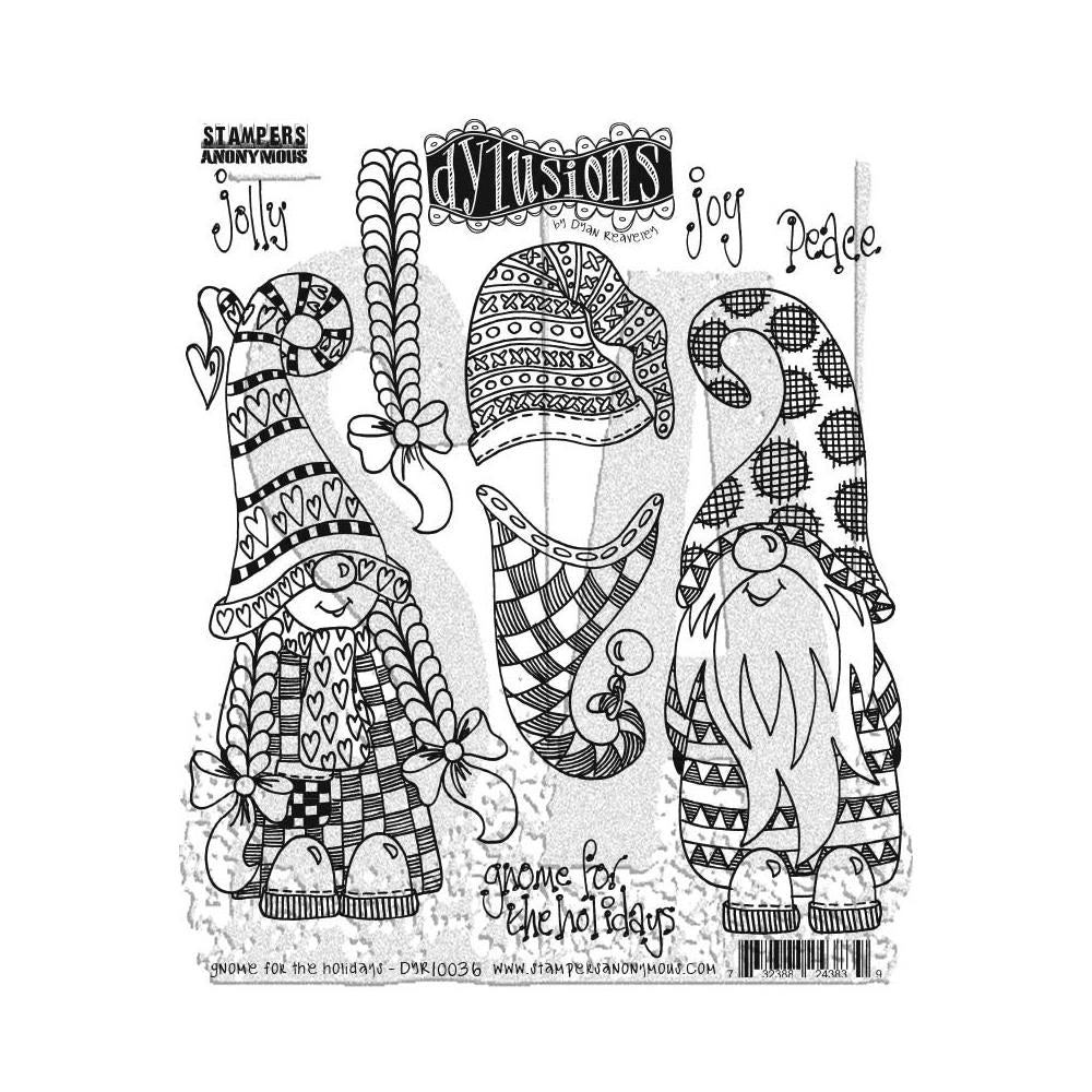 Dylusions - Cling Stamps - Gnome For The Holidays
