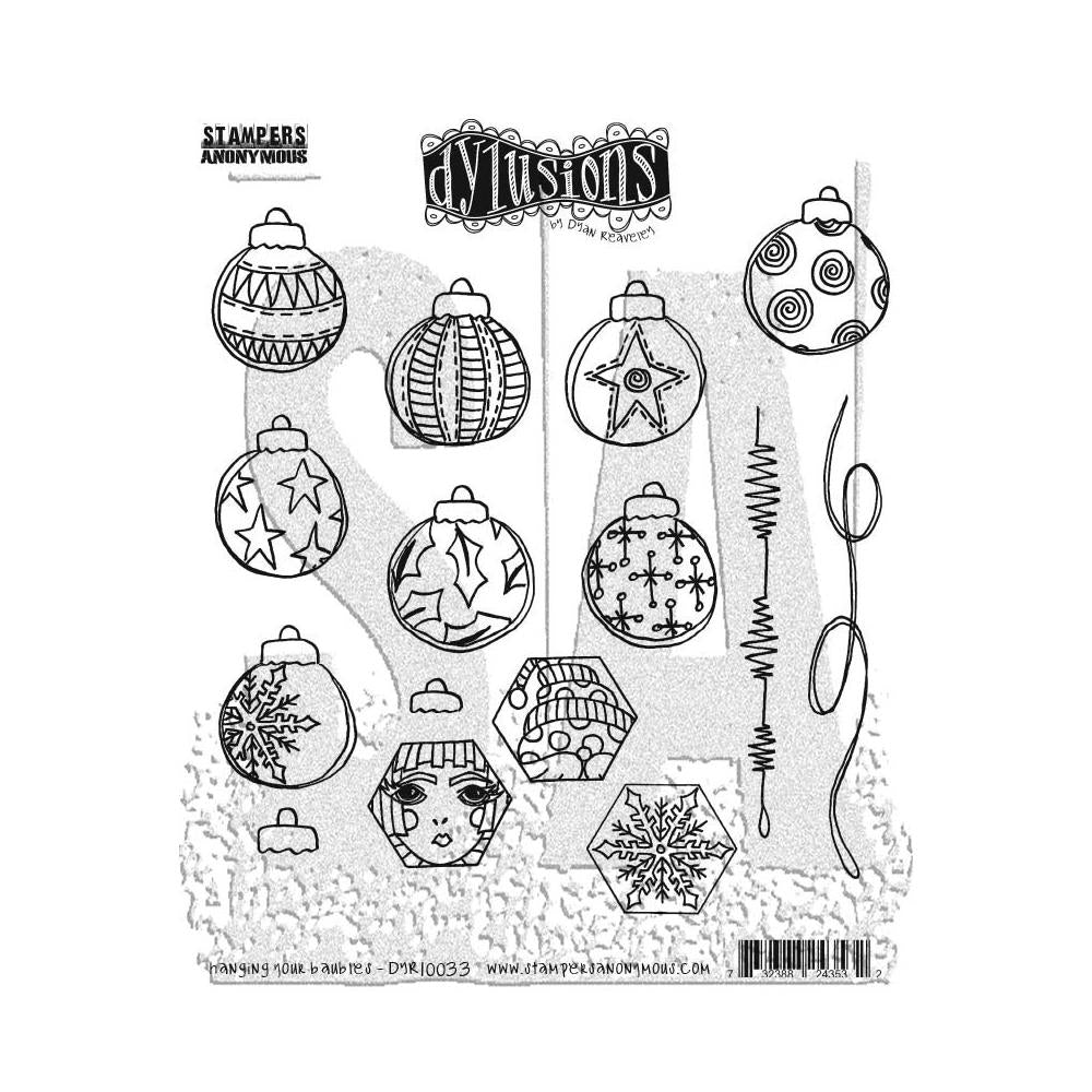 Dylusions - Cling Stamps - Hanging Your Baubles