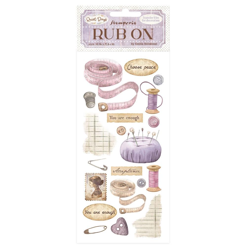 Stamperia - Rub Ons - Quiet Days - Sewing