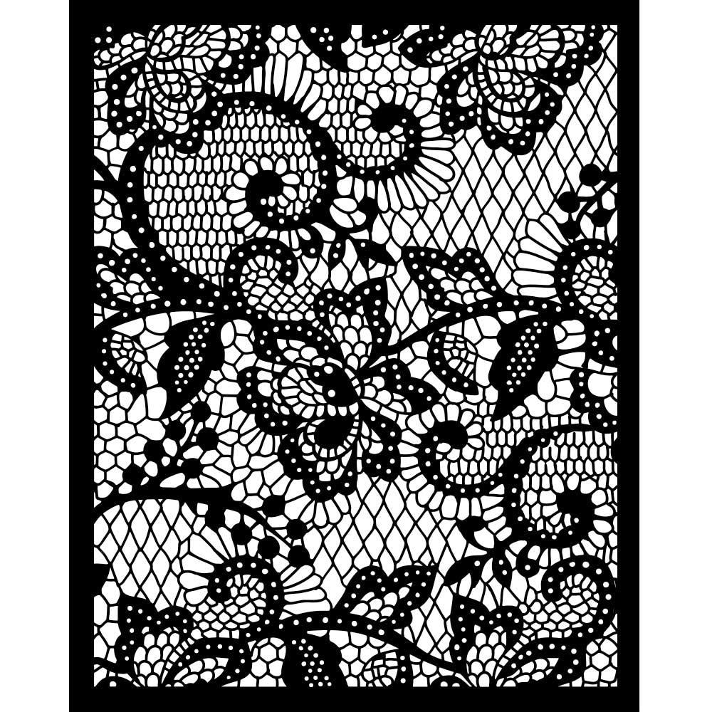 Stamperia - Quiet Days - Stencil - Floral Lace - 20 x 25 cm