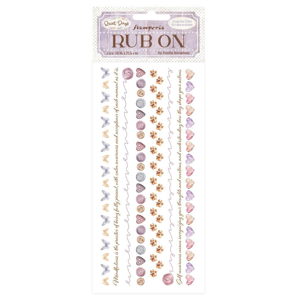 Stamperia - Rub Ons - Quiet Days - Cozy Borders