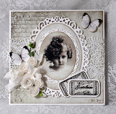 Kort & Godt - Utklippsark - Vintage Baby 12x12"