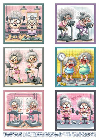 Barto Design - Utklippsark - Grandma's Workout