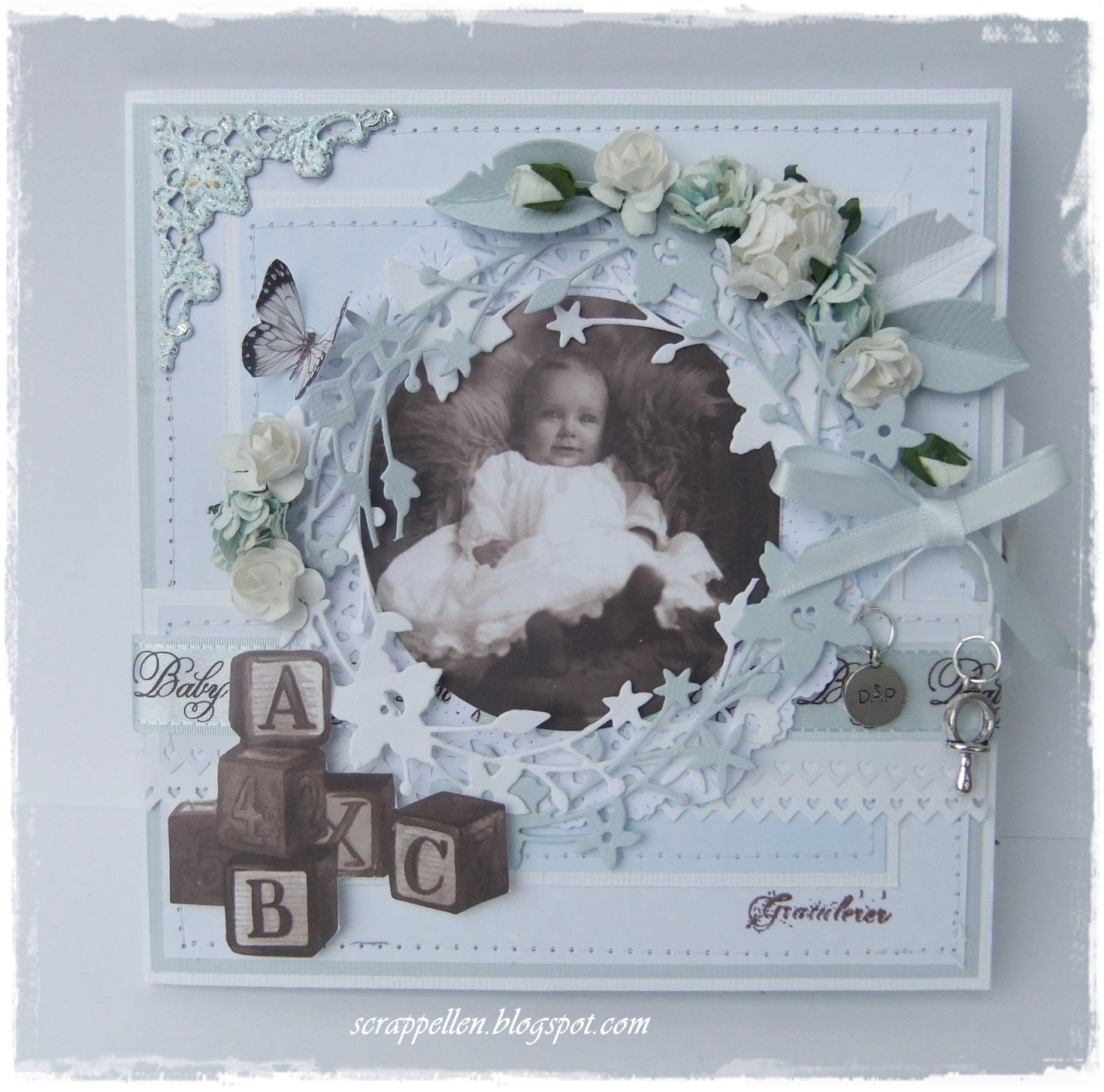 Kort & Godt - Utklippsark - Vintage Baby 12x12"