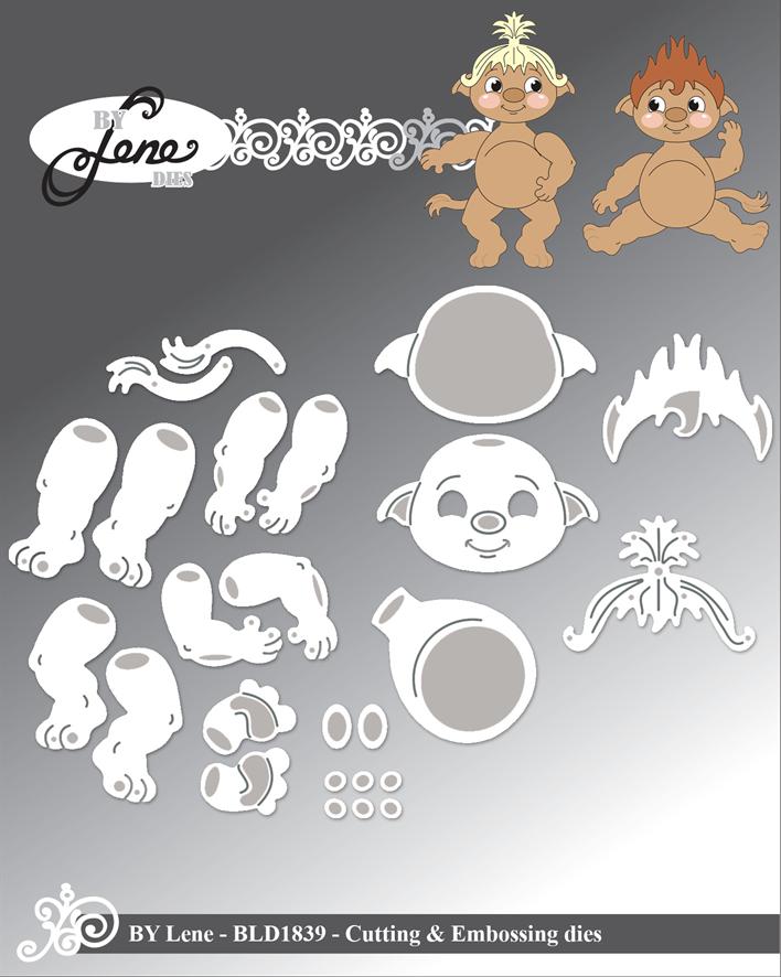 By Lene Design - Dies - Baby Trolls BLD1839