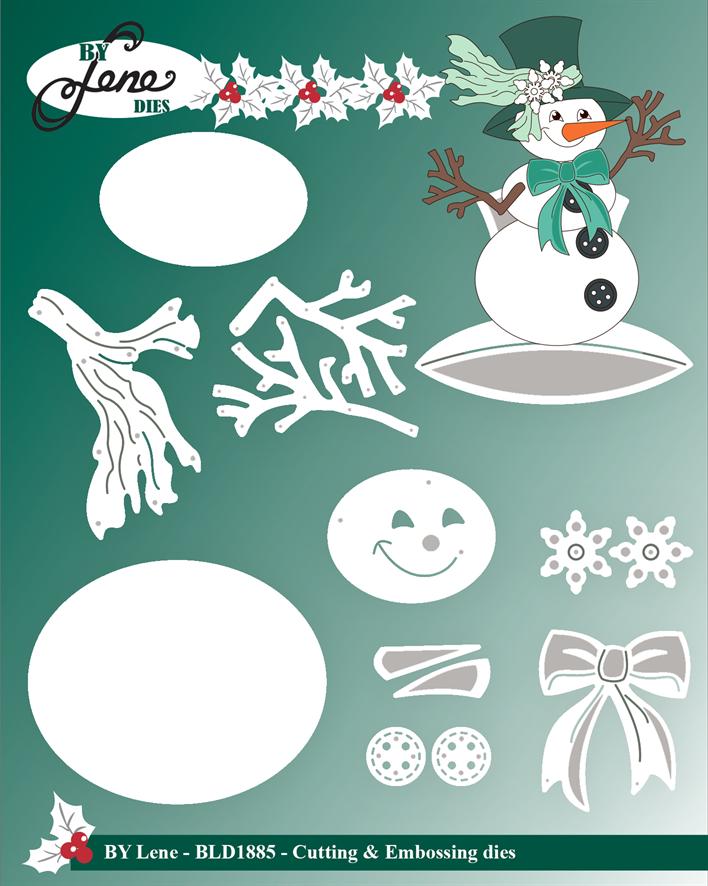 By Lene Design - Dies - Happy Snowman