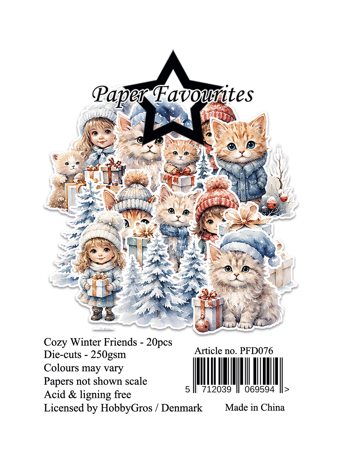 Paper Favourites - Die Cuts - Ephemera - Cozy Winter Friends