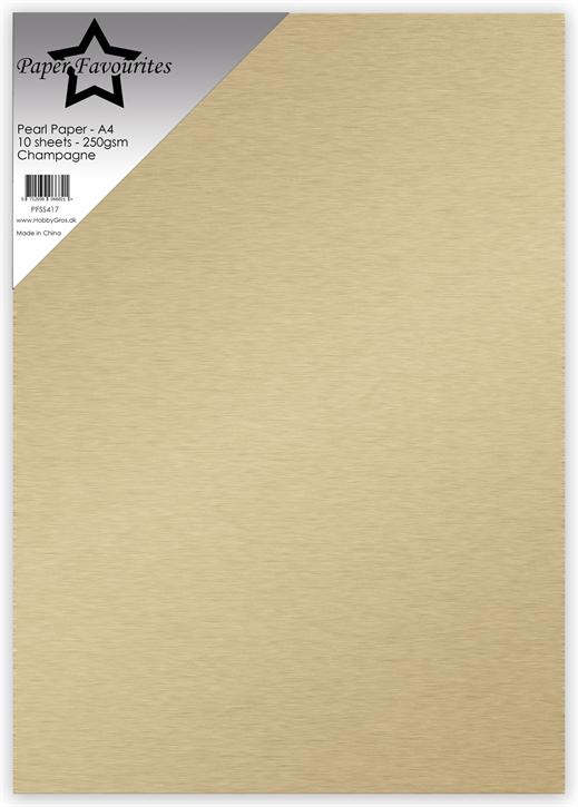 Paper Favourites - Pearl Paper - Champagne - A4 - 10 pk - 250 gr