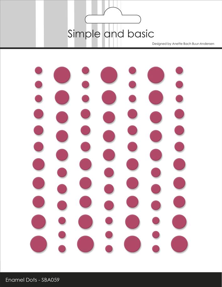 Simple and Basics - Matte Enamel Dots - Raspberry