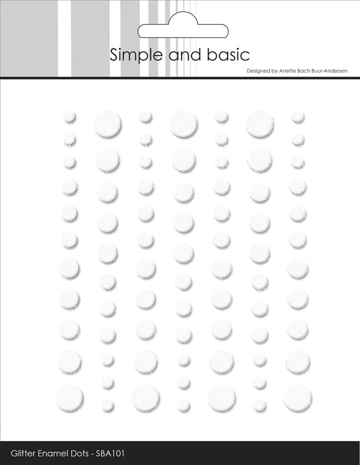 Simple and Basics - Glitter Enamel Dots - Soft White