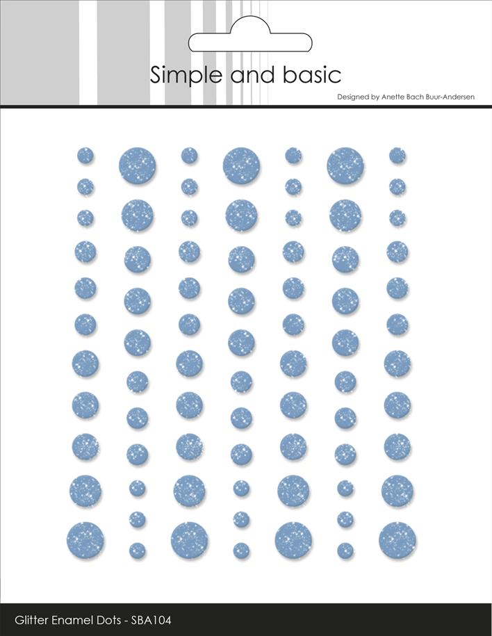 Simple and Basics - Glitter Enamel Dots - Light Blue