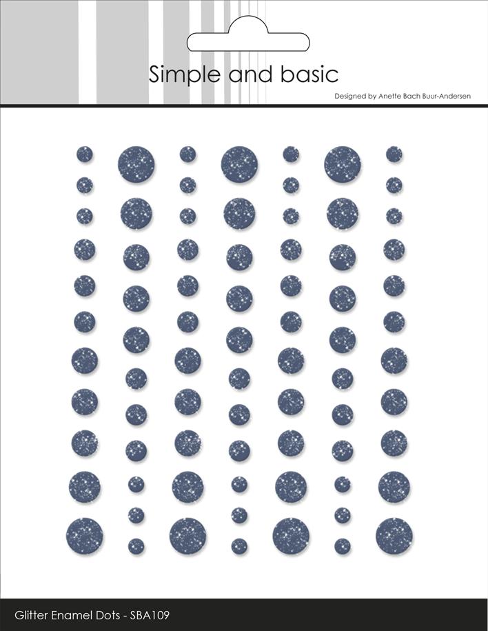 Simple and Basics - Glitter Enamel Dots - Navy