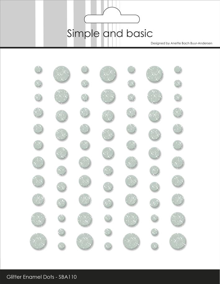 Simple and Basics - Glitter Enamel Dots - Eucalyptus green