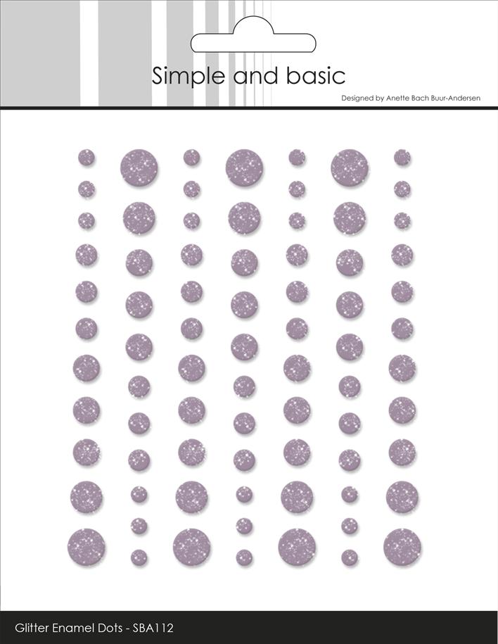 Simple and Basics - Glitter Enamel Dots - Heather Lilac