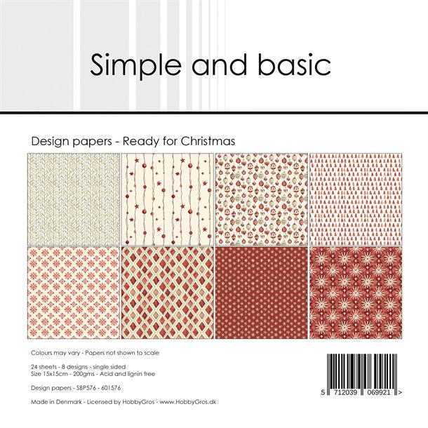 Simple and Basic Design Papers - Ready for Christmas - 6x6"